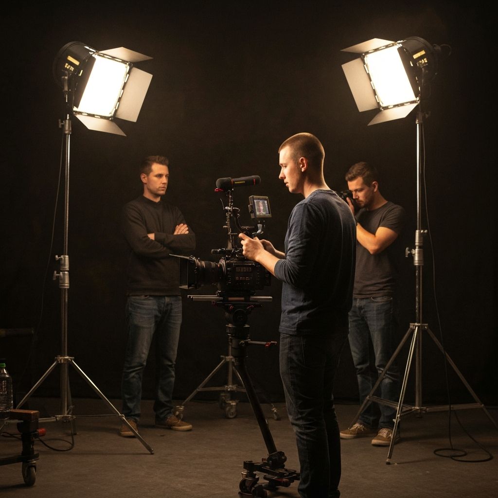 Documentary film production scene