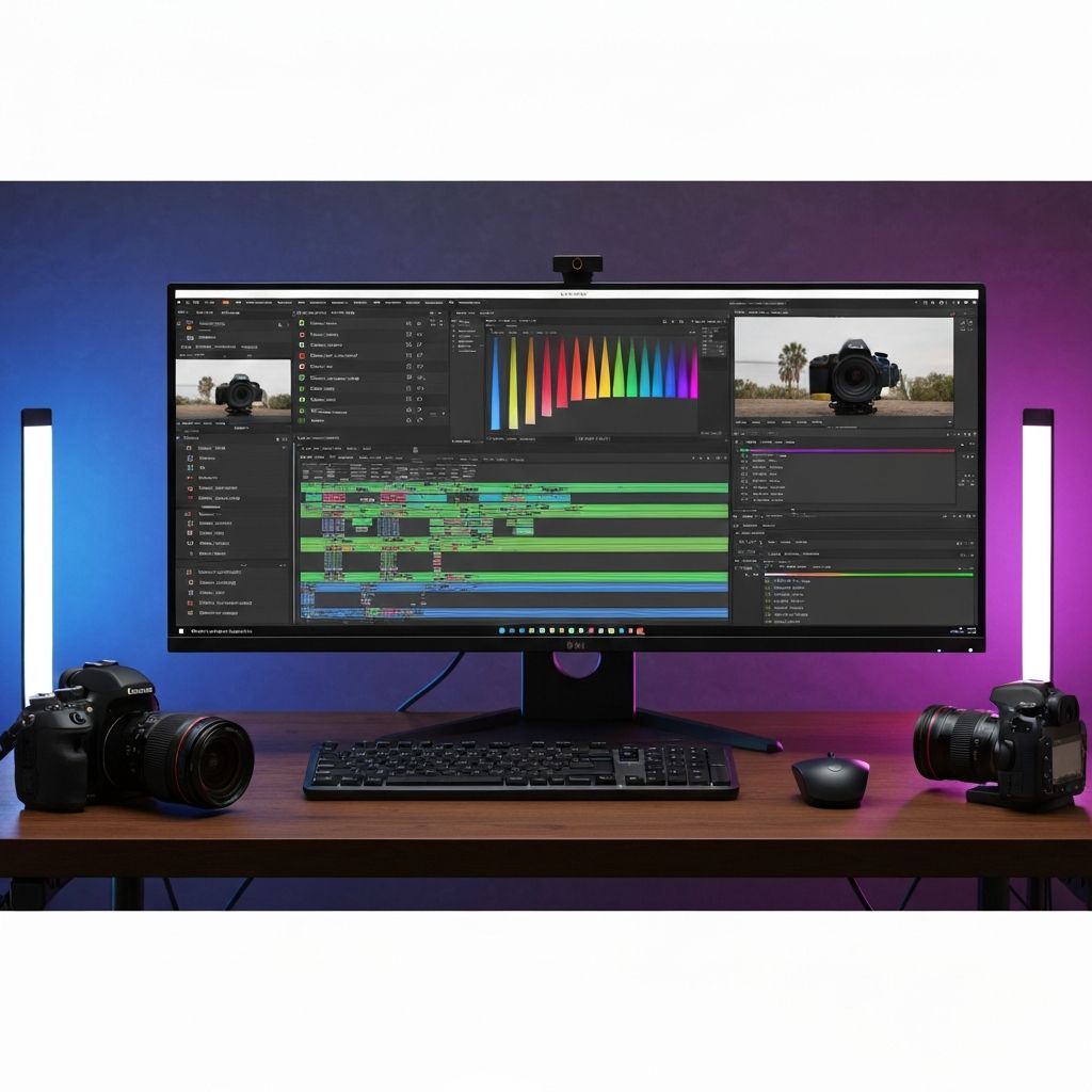Professional video editing workstation